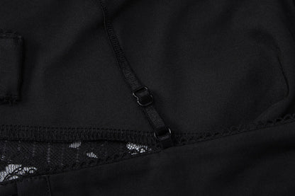Vestido Floral Sem Mangas de Renda em Malha