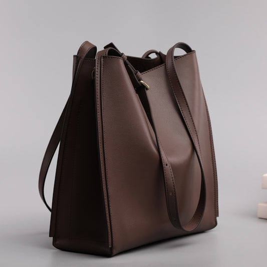Bolsa de piel auténtica de gran capacidad