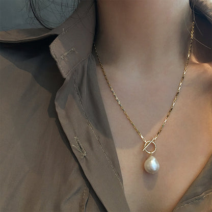 Collar barroco de perlas naturales