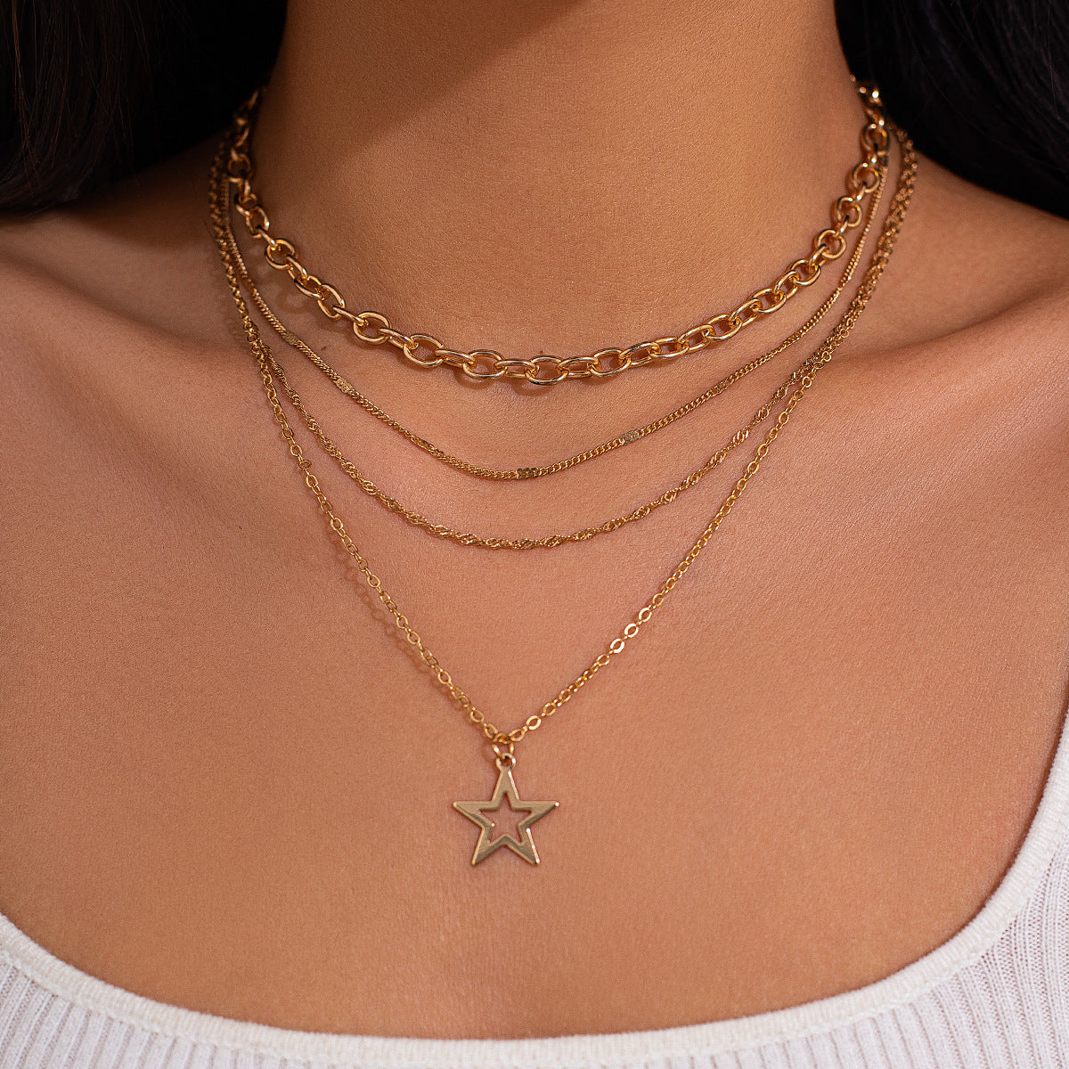 Cadena de estrella para la clavícula