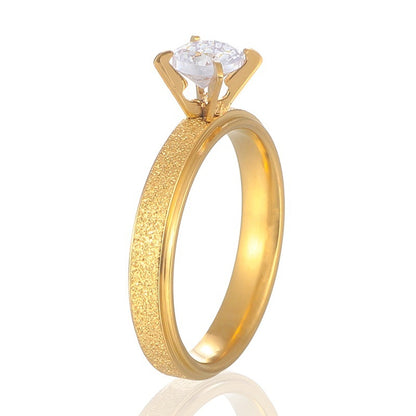 Anillo Gold Frost - Titanio Acero