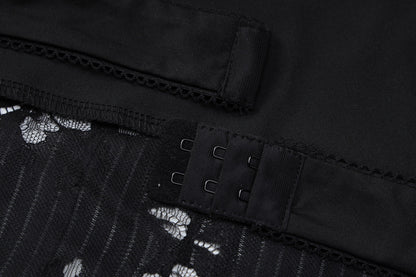 Vestido Floral Sem Mangas de Renda em Malha