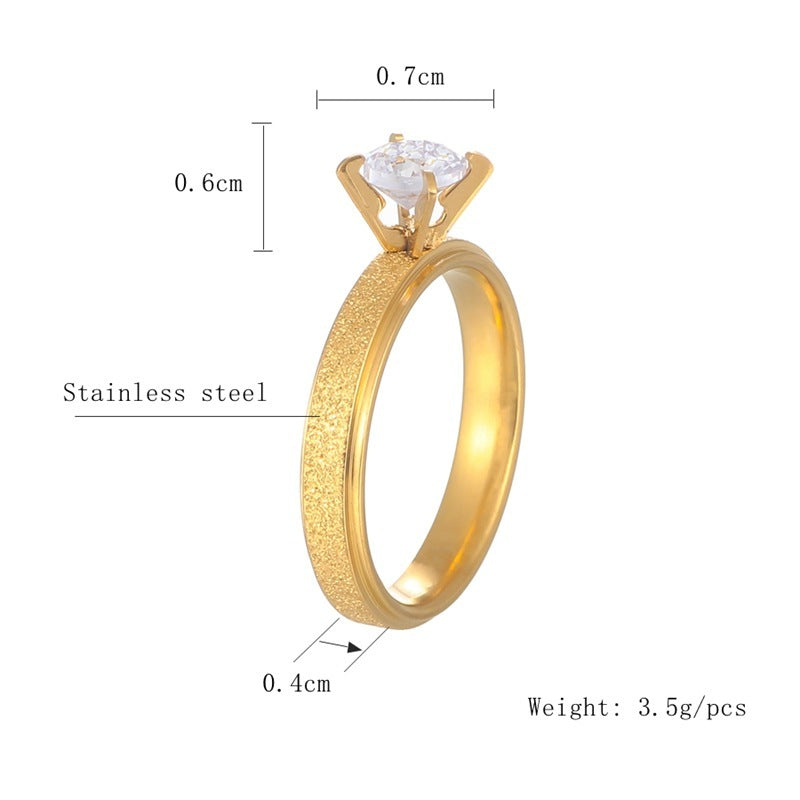 Anillo Gold Frost - Titanio Acero