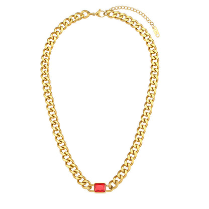 Collar con colgante cuadrado
