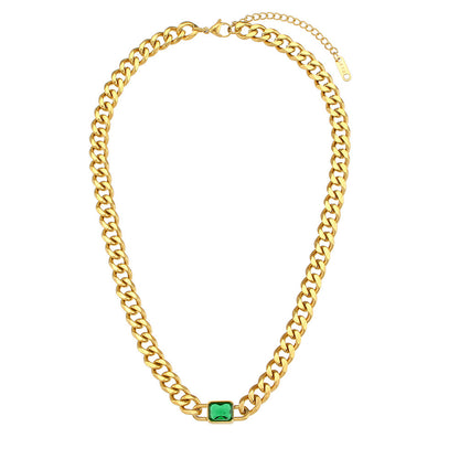 Collar con colgante cuadrado
