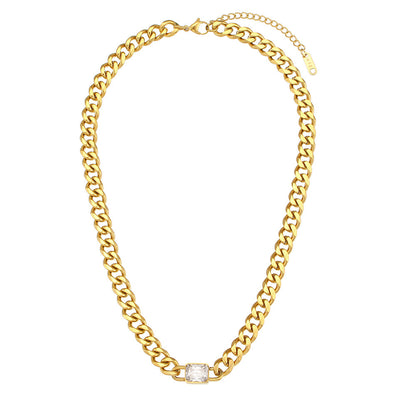 Collar con colgante cuadrado