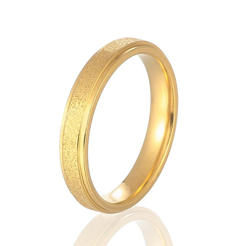 Anillo Gold Frost - Titanio Acero